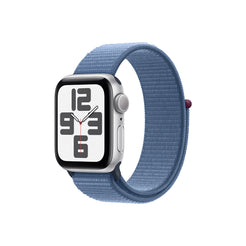 Silver Aluminium Case with Winter Blue Sport Loop