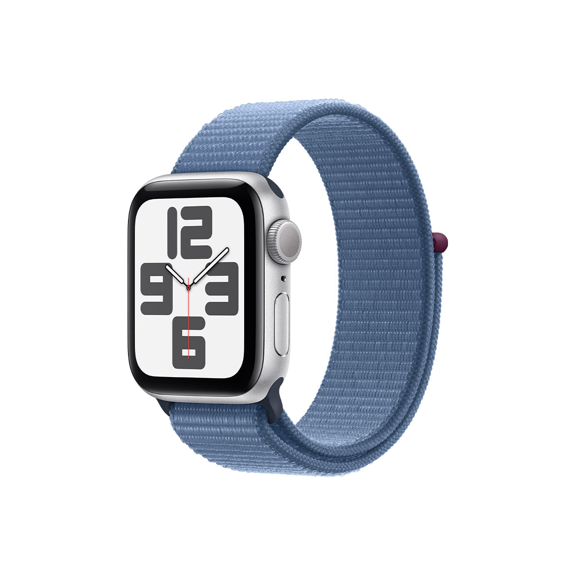 Silver Aluminium Case with Winter Blue Sport Loop